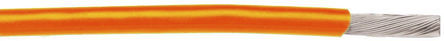 Alpha Wire 24 AWG 橙色护套 内部连线电线, 截面积 0.23 mm², 线芯绞距 7/0.2 mm, 600 V, 3.3 A, 30m 长 TFE 特氟隆绝缘