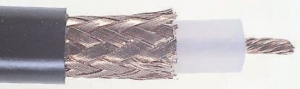 Belden 100m长 黑色 聚氯乙烯 PVC护套 RG213 同轴电缆, 10.3mm外径