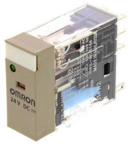 Omron 双刀双掷 PCB 安装 非闭锁继电器, 24V dc